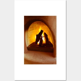 Adobe fireplace Posters and Art